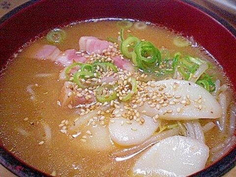 　「トック、ベーコン入り味噌ラーメン」　　　♪♪